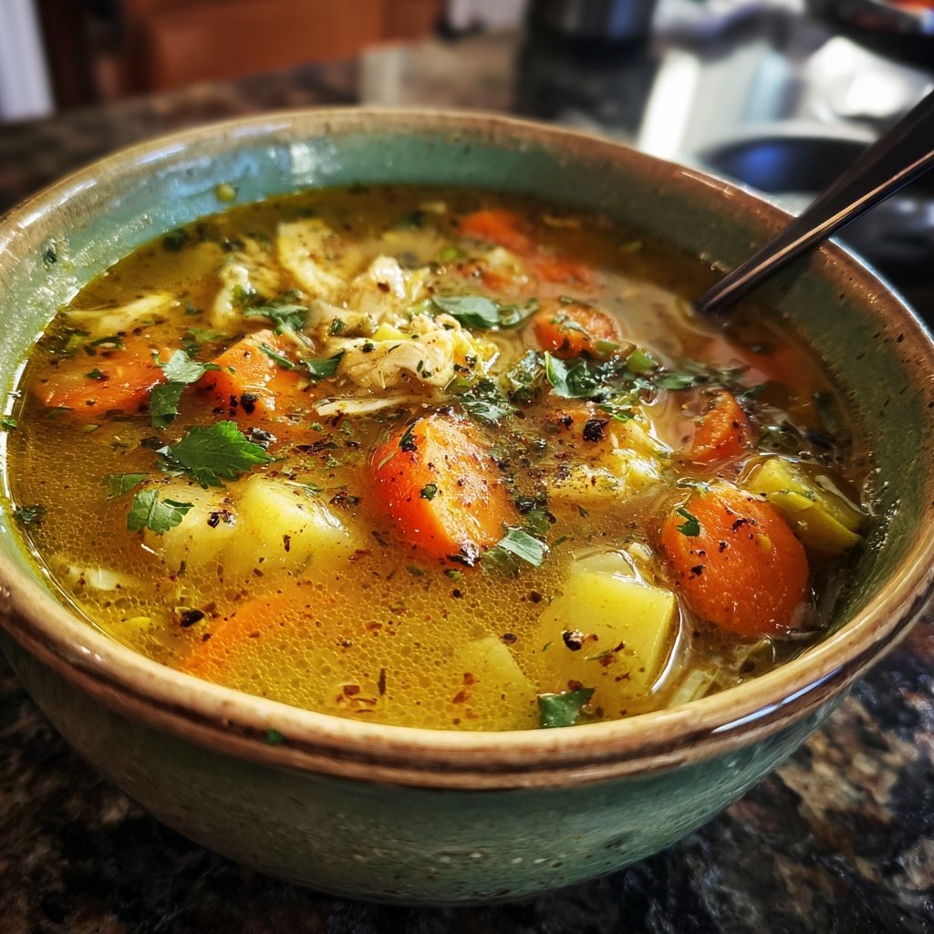 Abendessen leicht mit Suppe