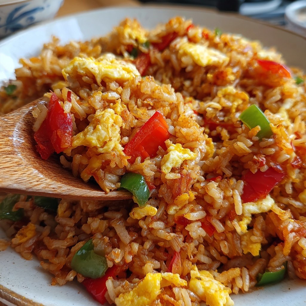 Gebratener Reis mit Paprika