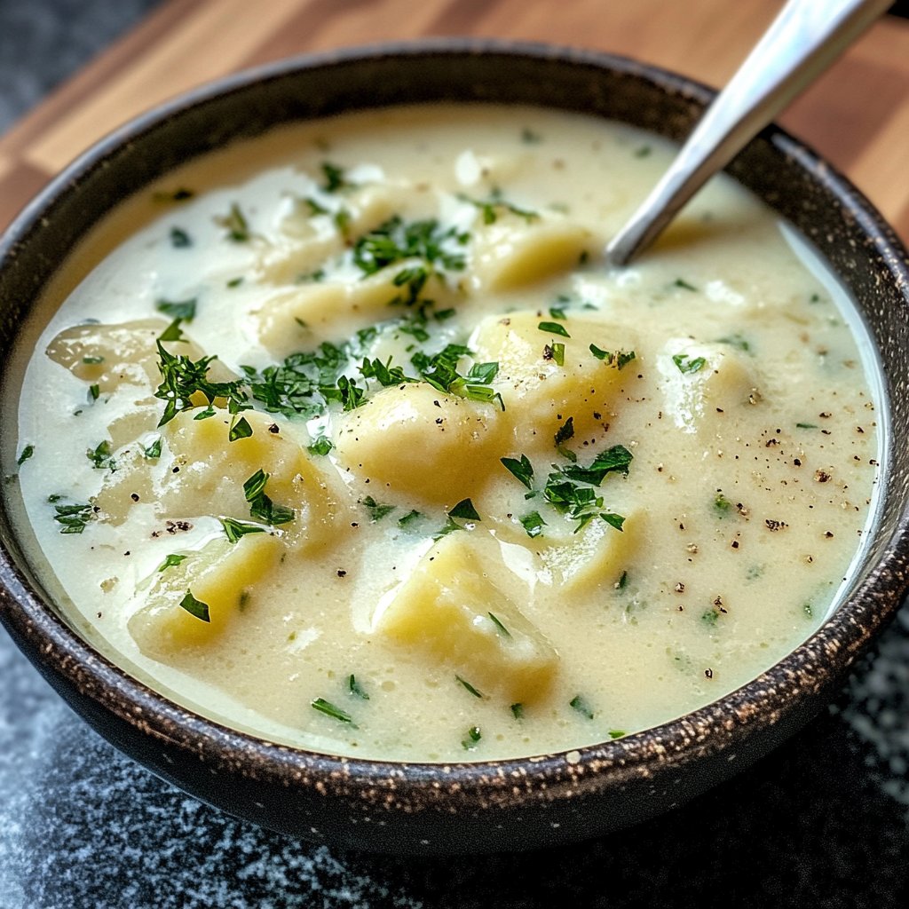 Blumenkohlsuppe mit Kartoffeln und Kräutern