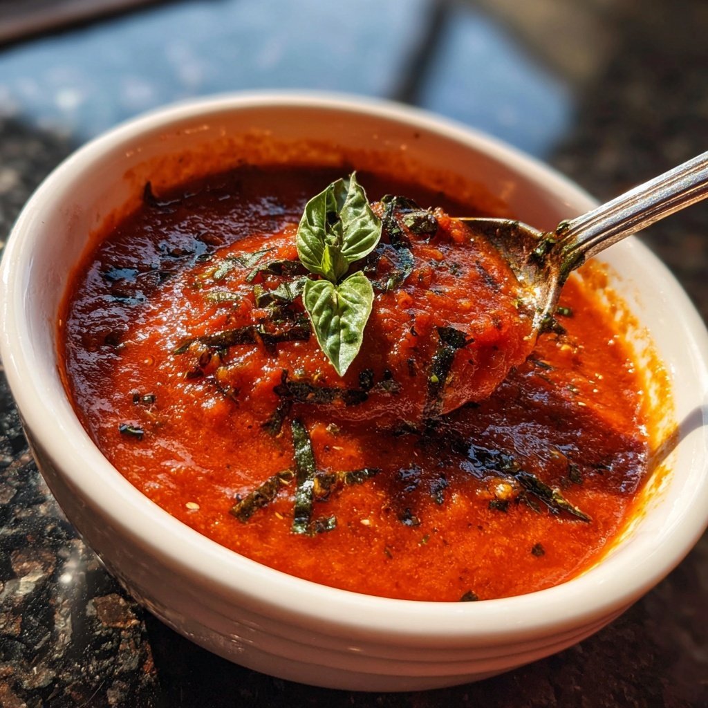 Tomatensuppe mit Knoblauch