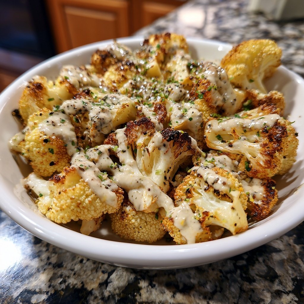 Blumenkohl mit Zitronen-Tahini