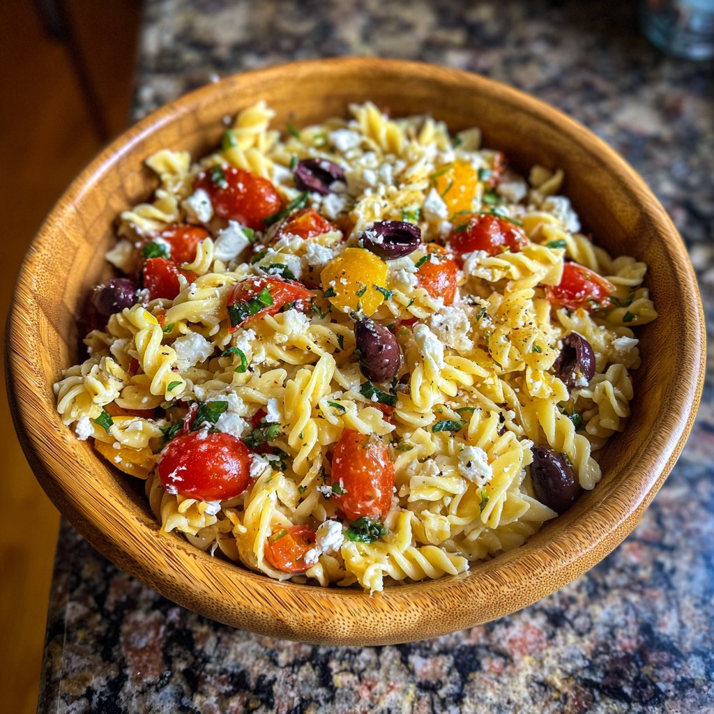 Mediterraner Nudelsalat Leicht