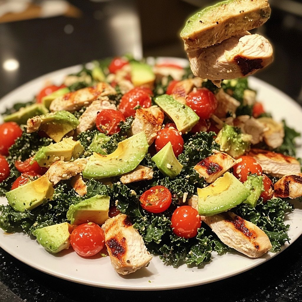 Gesunder Grüner Kohl Hühnersalat