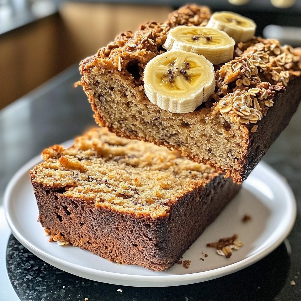 Bananenbrot mit Haferflocken