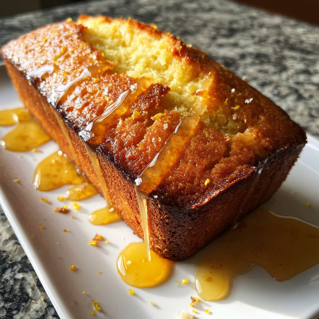 Zitronenkuchen mit Zitronensirup