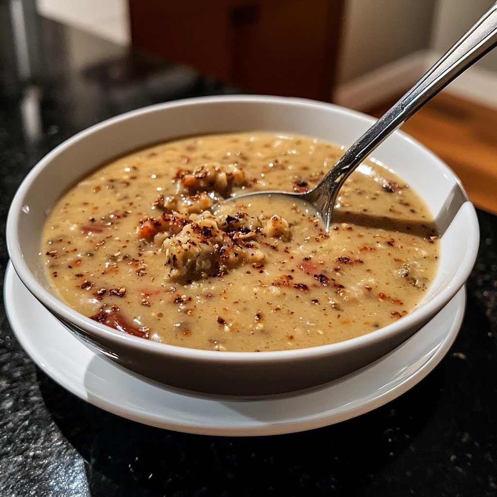 Vegane Blumenkohlsuppe mit Gewürzen