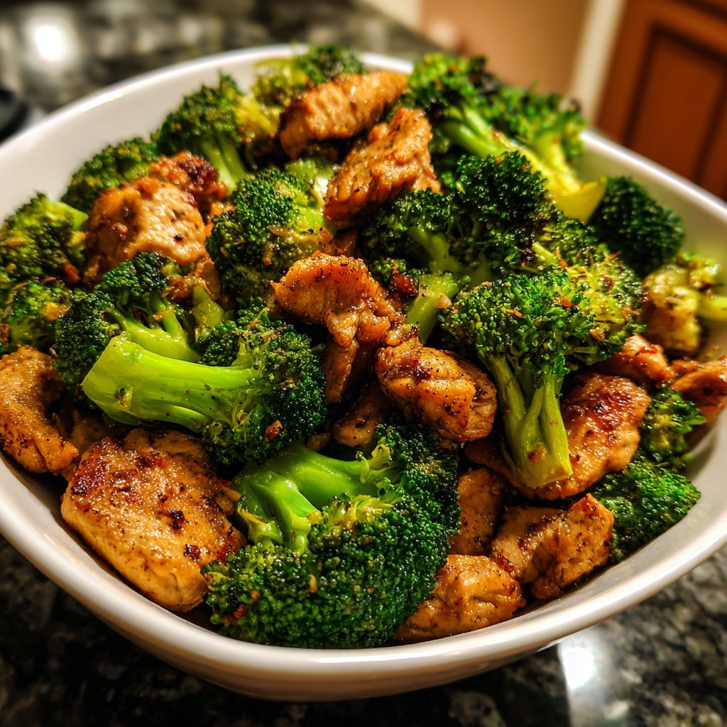 Brokkoli Pfanne Mit Hähnchen