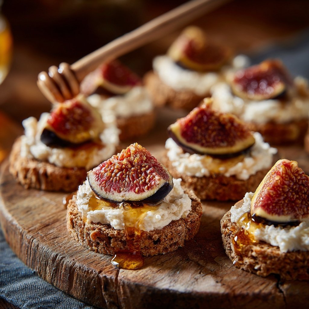 Canapés mit Feigenaufstrich
